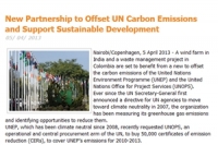 New Partnership to Offset UN Carbon Emissions