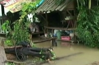 ฝนที่ตกหนักส่งผลให้เกิดน้ำท่วมใน จ.ปราจีนบุรี